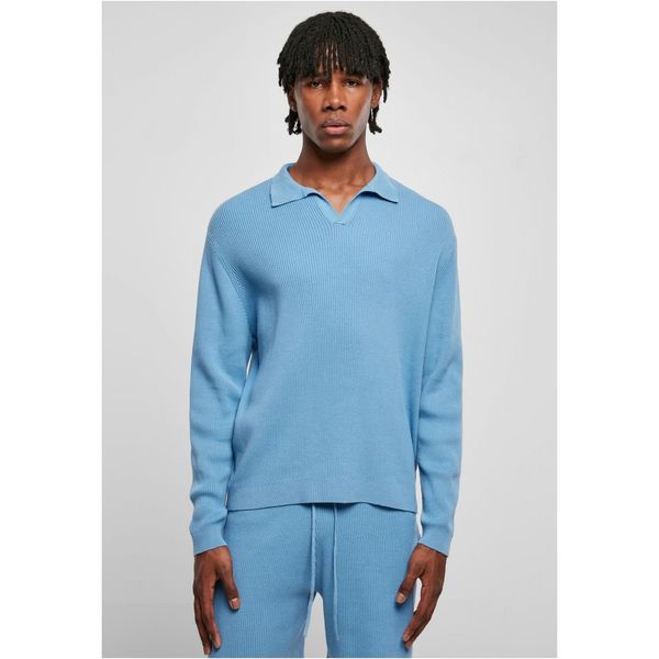 Urban Classics Ribbed Oversized Long Sleeve Horizontal Blue