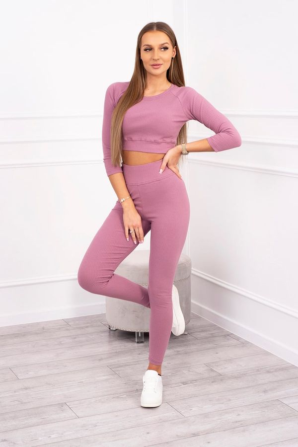 Kesi Ribbed set dark pink