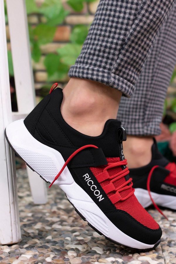 Riccon Riccon Black Red Unisex Sneakers