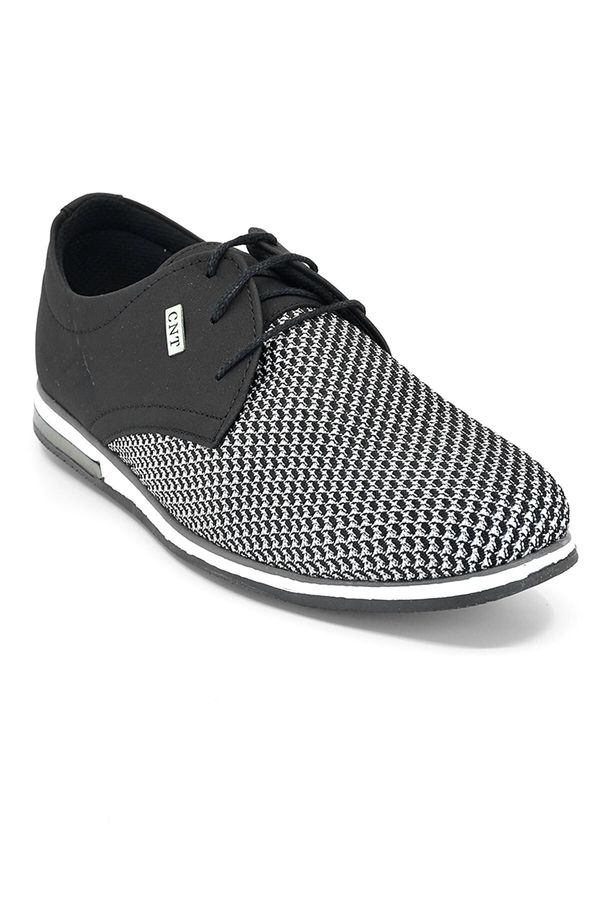 Riccon Riccon Men's Black Knitted Casual Shoes