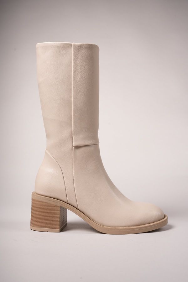 Riccon Riccon Secmodh Women's Boots 0012711 Beige Skin.