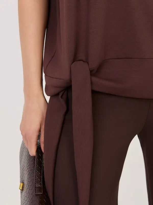 RELEVANCE Rjav dvodelni komplet z vezalkami