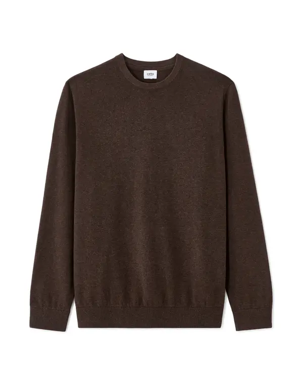 Celio Rjav pulover Celio Decoton