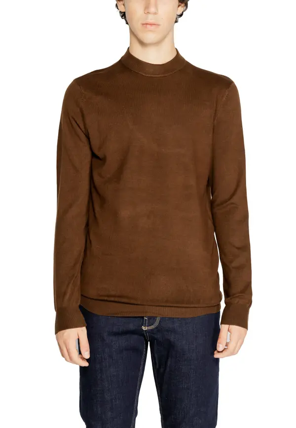 Antony Morato Rjav pulover z ovratnikom Antony Morato