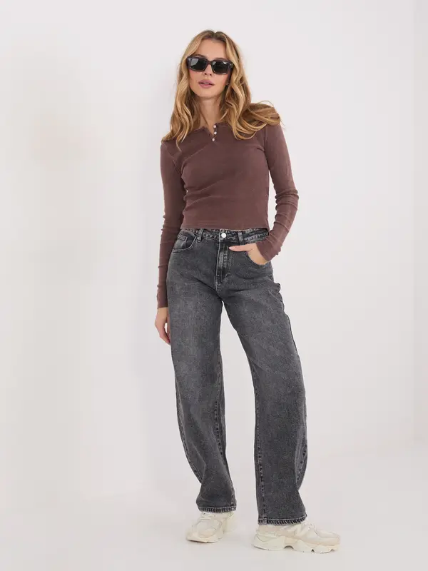 Factory Price Rjava bluza z dolgimi rokavi