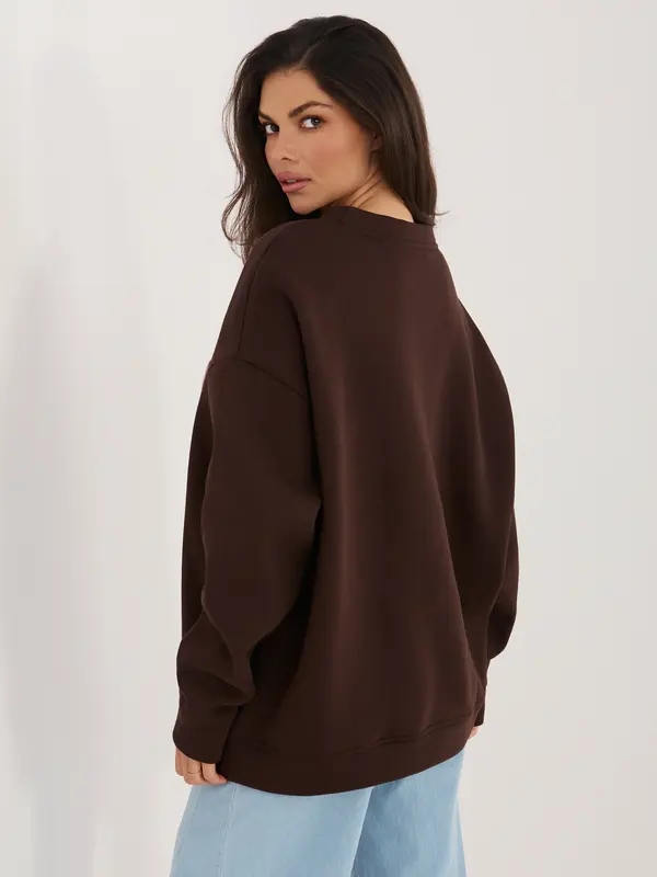 RUE PARIS Rjava jopa s kontrastnim napisom