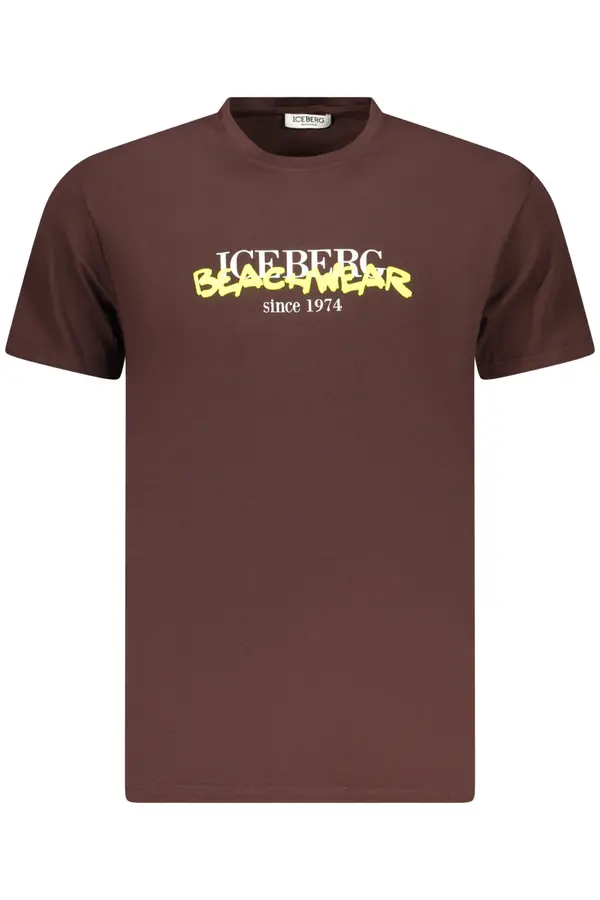 ICEBERG Rjava majica s kratkimi rokavi Iceberg