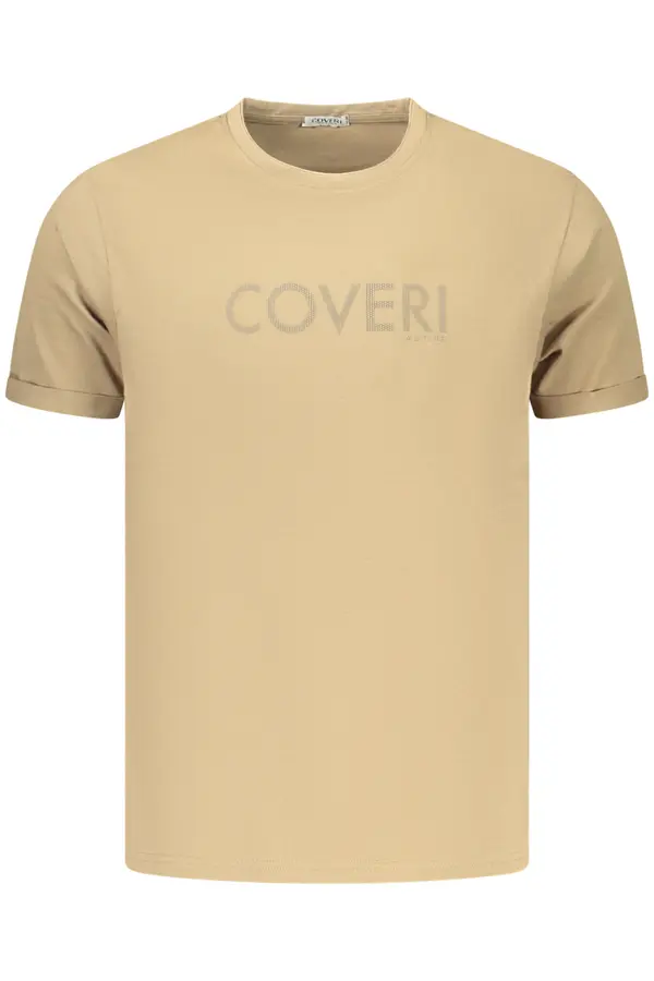 COVERI MOVING Rjava moška majica s kratkimi rokavi