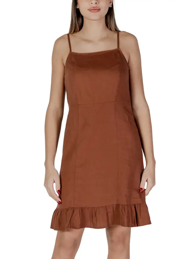 B.young Rjava obleka brez naramnic