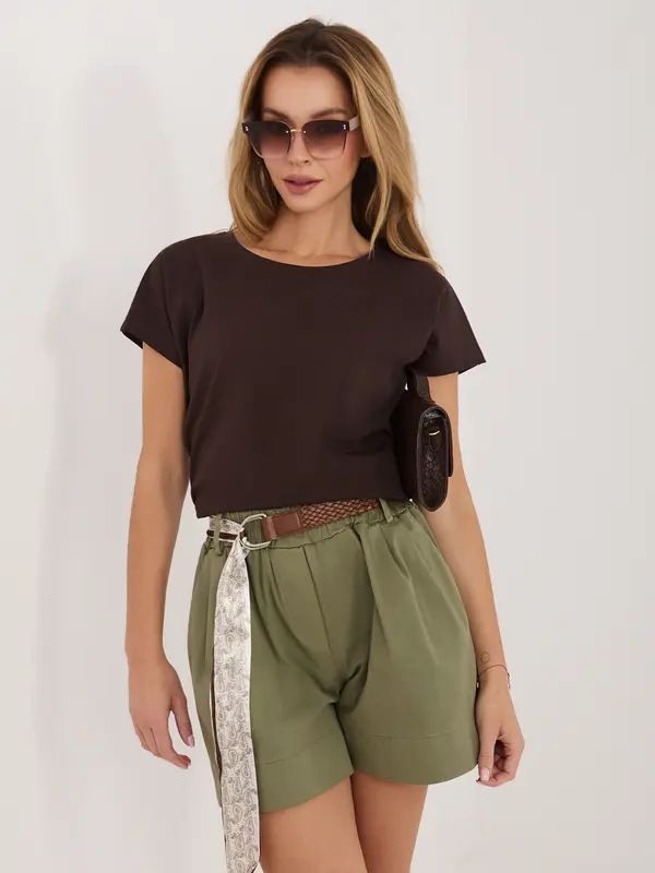 RUE PARIS Rjava osnovna bluza RUE PARIS