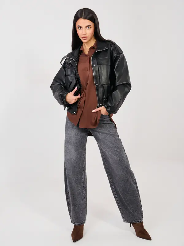 LAKERTA Rjava srajca Shirt-LK-KS-510197.12P