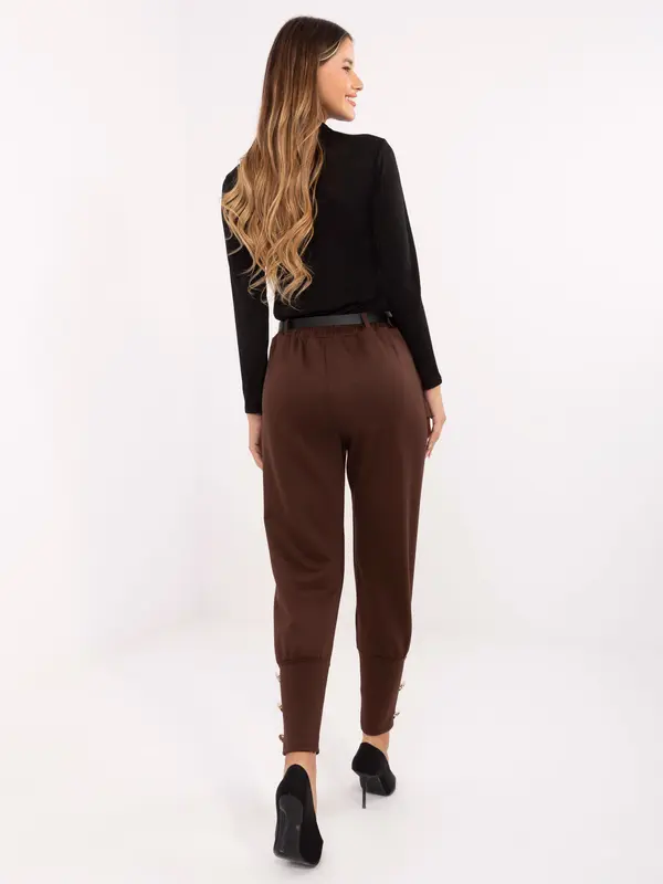 Factory Price Rjave enobarvne hlače