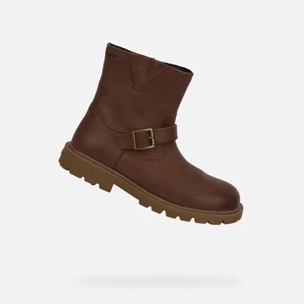 GEOX Rjavi dekliški gležnjarji Geox Shaylax