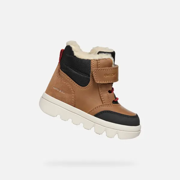 GEOX Rjavi fantovski zimski čevlji Geox Willaboo B Ab