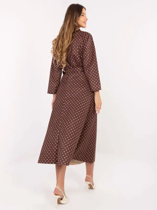 Italy Moda Rjavo vzorčasto krilo