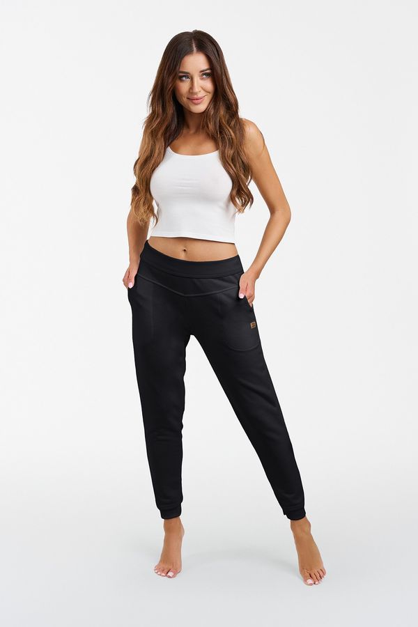 Italian Fashion Roma Women's Long Pants - Black