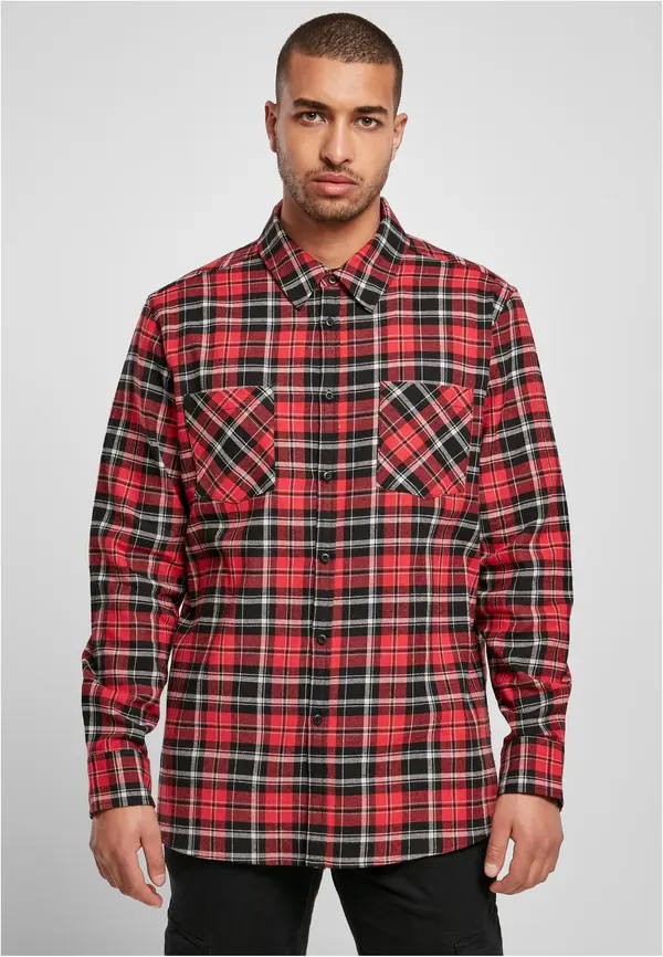 Urban Classics Roots Plaid Shirt Red/Black