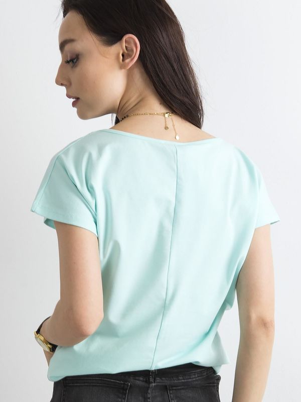 Fashionhunters Round mint T-shirt