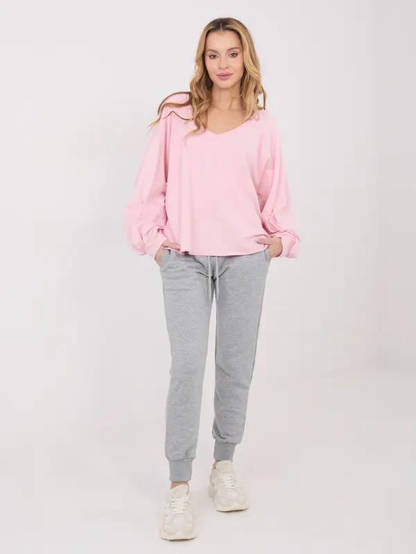 Factory Price Roza bluza z dolgimi rokavi