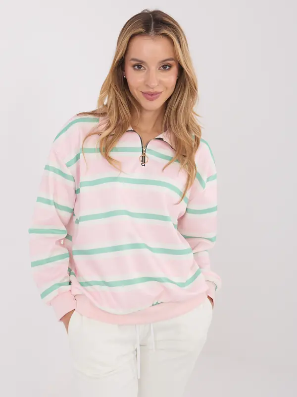 Italy Moda Roza črtasta bluza