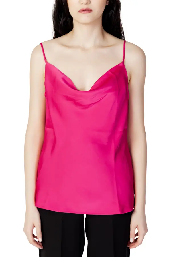 Vila Clothes Roza majica na naramnicah Vila Clothes