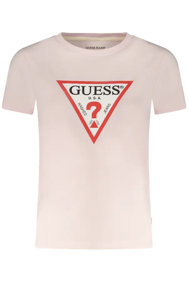 GUESS JEANS Roza majica s kratkimi rokavi