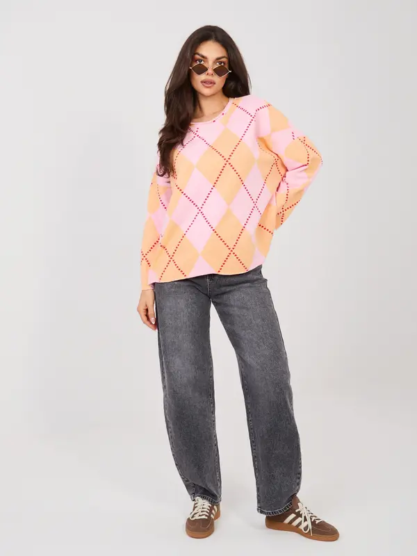 Factory Price Roza-oranžna oversized jopa