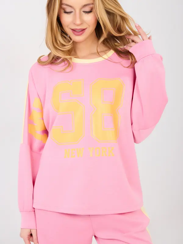 RUE PARIS Roza oversized jopica s potiskom