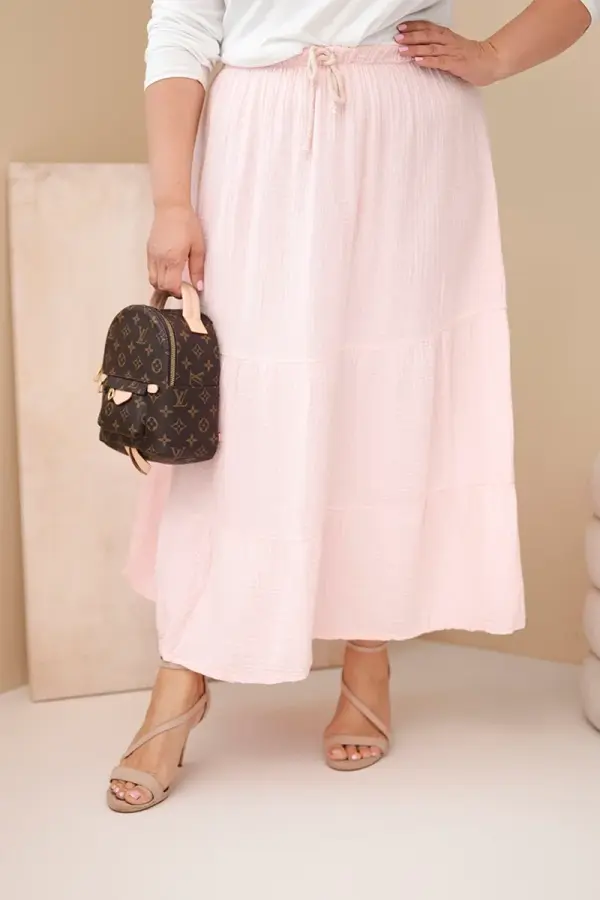 Kesi Włoski Roza plus size muslin krilo z volančki