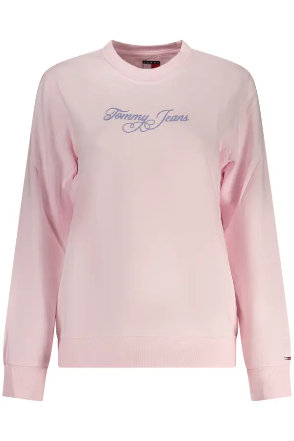 Tommy Hilfiger Roza pulover s kapuco Tommy Jeans