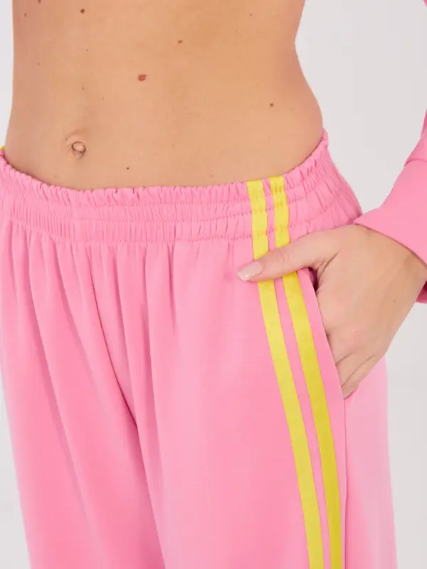 RUE PARIS Roza trenirka s črtami