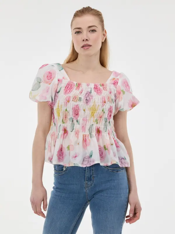 Orsay Roza vzorčasta bluza ORSAY