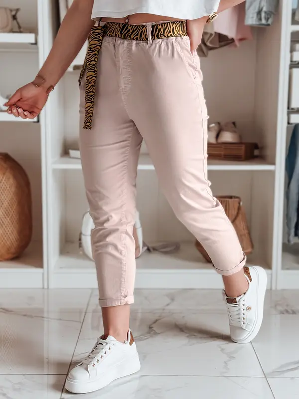 DStreet Roza ženske hlače s pasom MADELINA