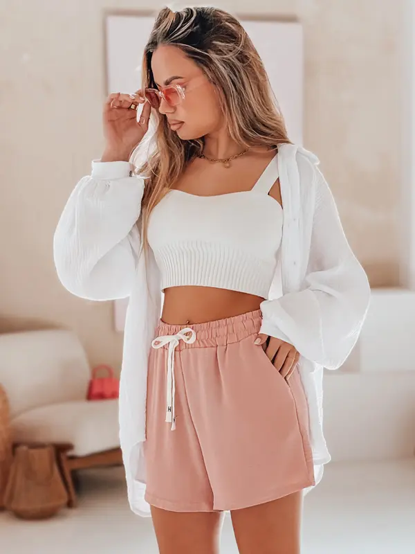 DStreet Roza ženske kratke hlače HOT VIBE