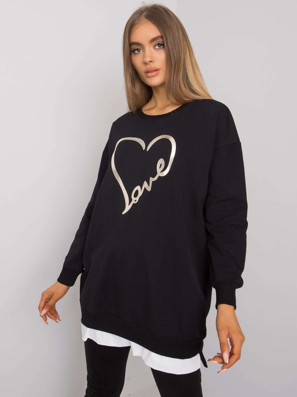 Fashionhunters RUE PARIS Black cotton tunic