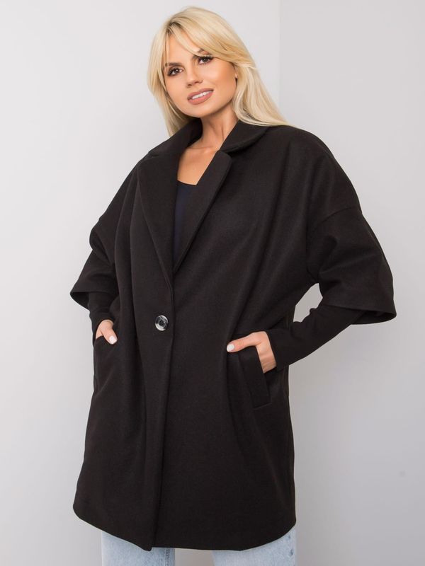 Fashionhunters RUE PARIS Black overcoat