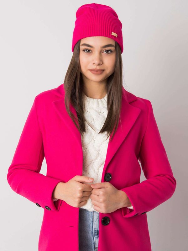 Fashionhunters RUE PARIS Fuchsia Knitted Beanie