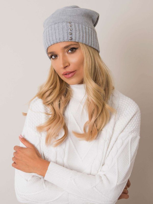 Fashionhunters RUE PARIS Grey beanie