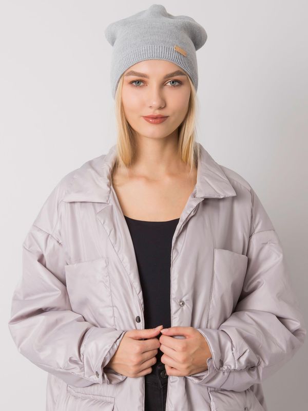 Fashionhunters RUE PARIS Grey lady's beanie