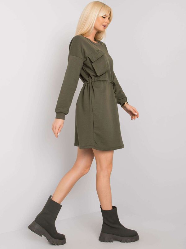 Fashionhunters RUE PARIS Khaki jopica obleka