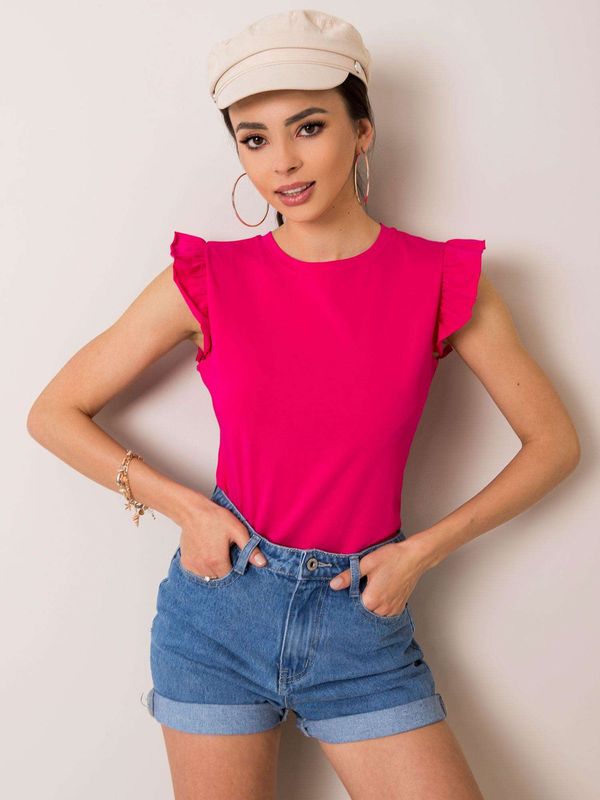 Fashionhunters RUE PARIS Ladies Fuchsia Blouse