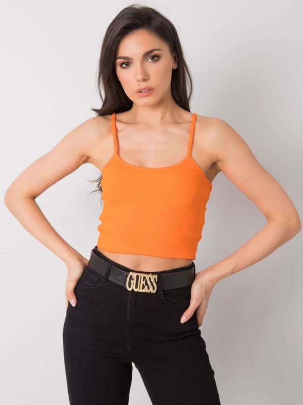 Fashionhunters RUE PARIS Orange crop top