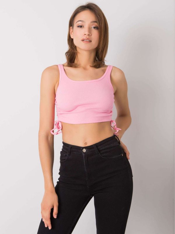 Fashionhunters RUE PARIS Pink Short Top