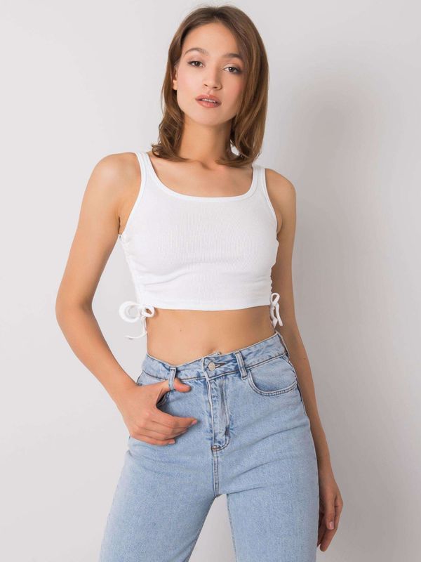 Fashionhunters RUE PARIS White short top