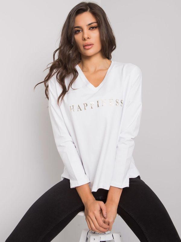 Fashionhunters RUE PARIS White women's long sleeve T-shirt