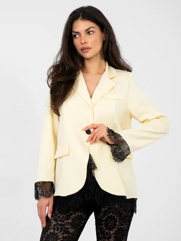 Italy Moda Rumen blazer s čipkastimi detajli