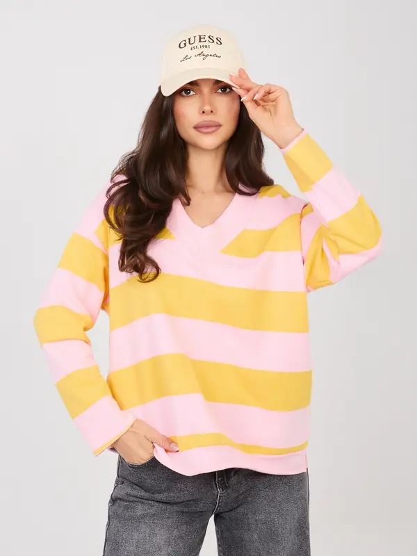 Factory Price Rumen prevelik pulover s črtami