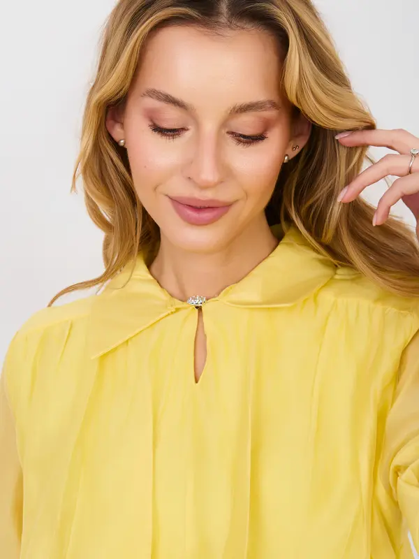 Factory Price Rumena bluza s kratkimi rokavi