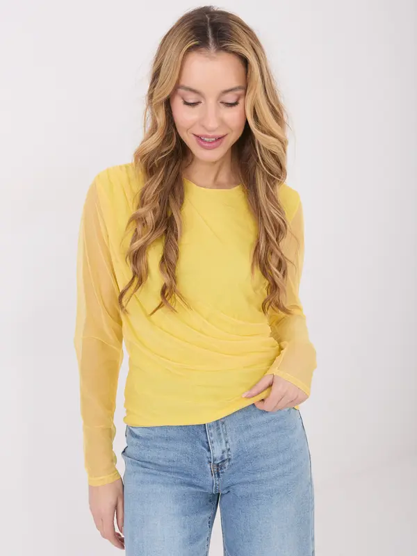 Italy Moda Rumena bluza z dolgimi rokavi