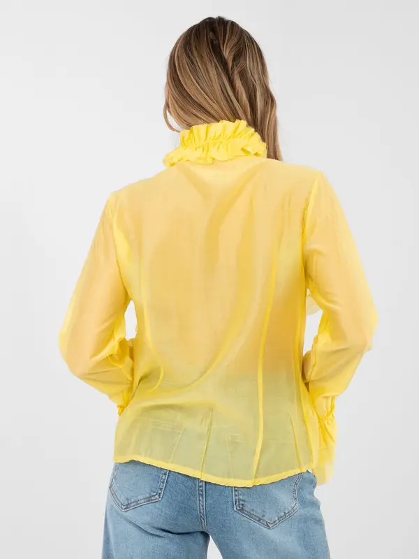 Factory Price Rumena bluza z volančki